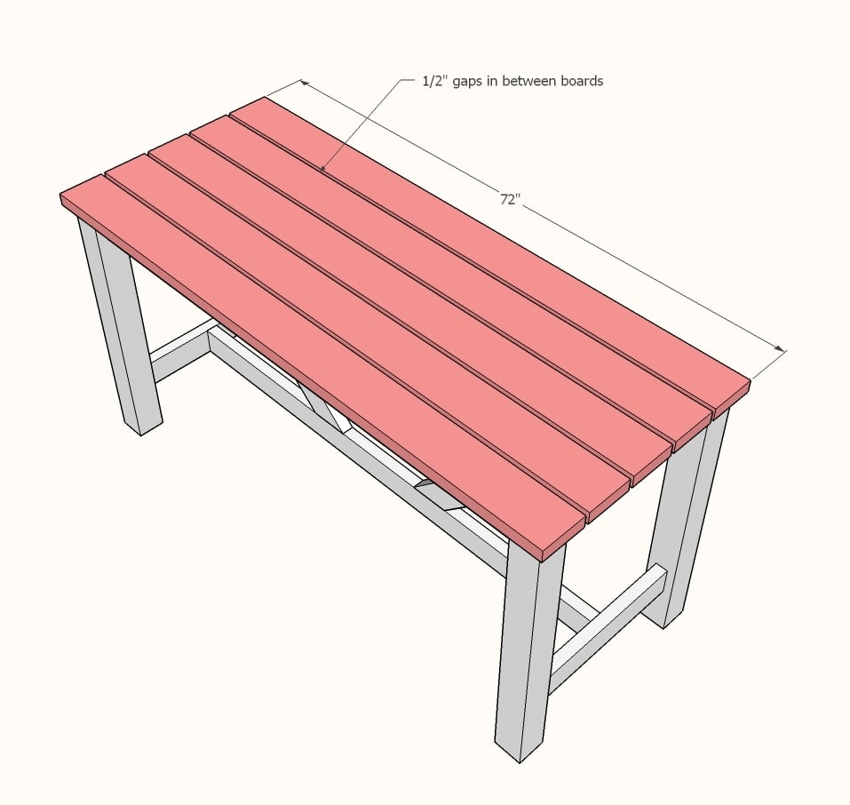 Outdoor Bar Table | Ana White